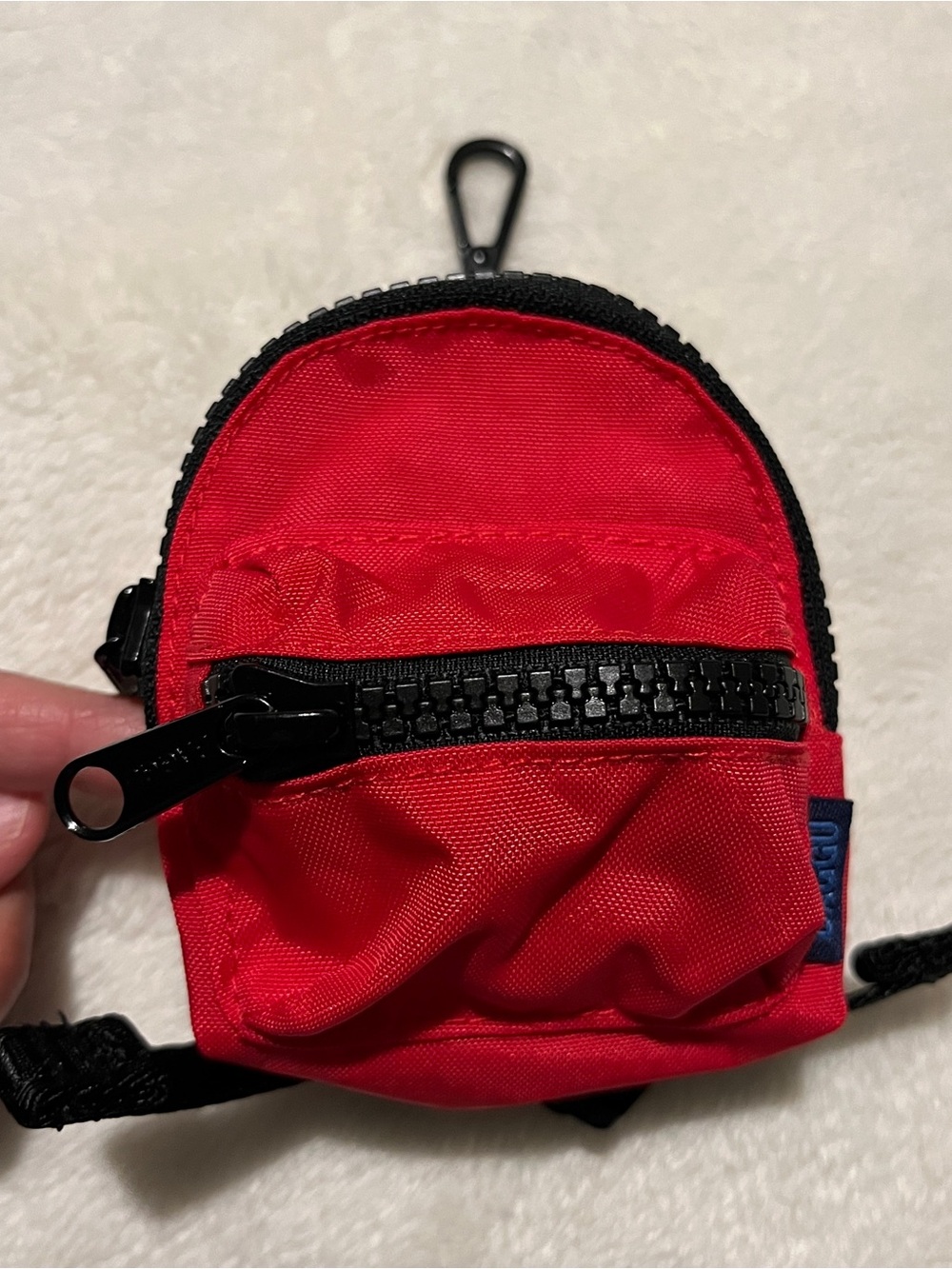 Baggu Backpack Charm in Candy Apple NWT